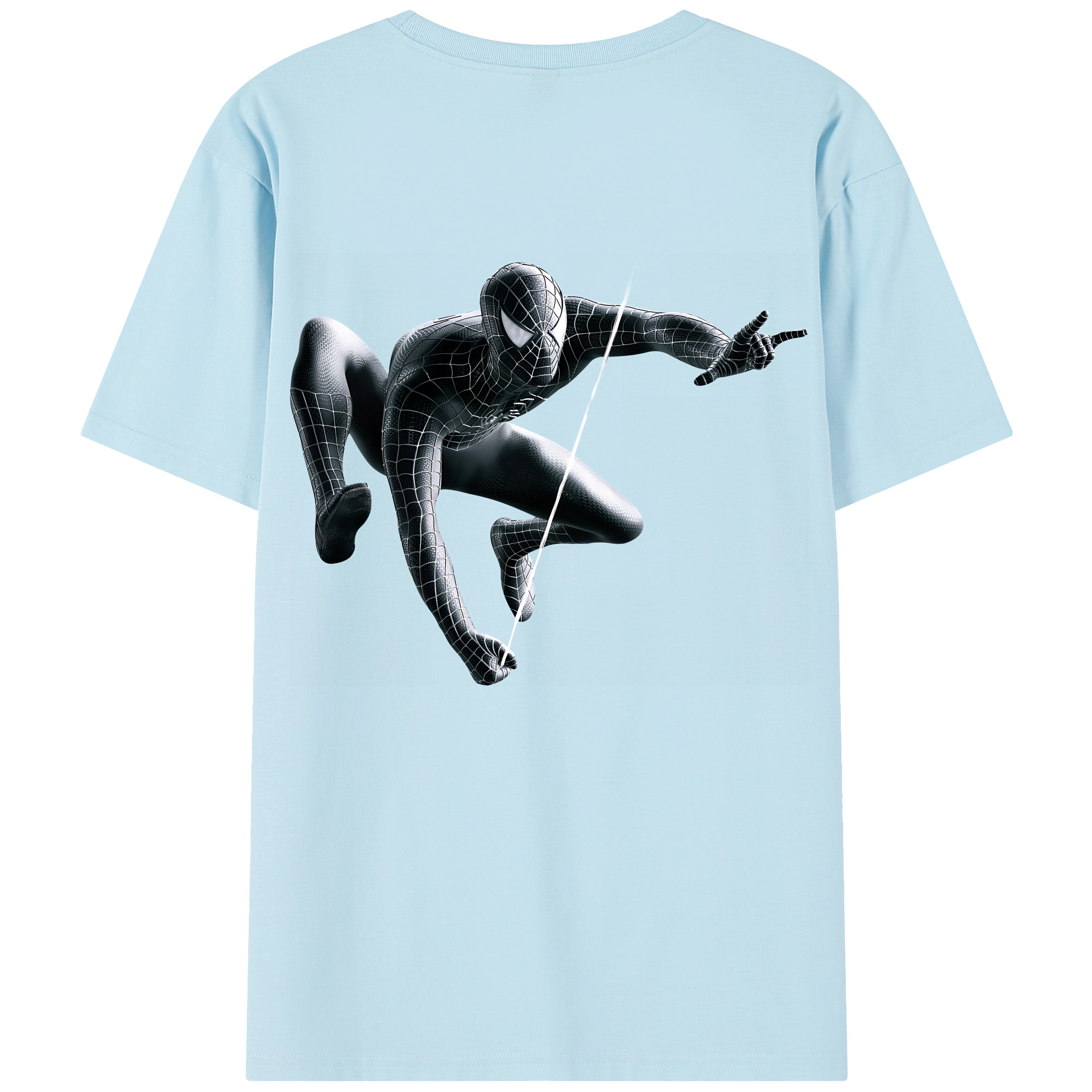 （画像用） Spider Man スパイダーマン 綿100％半袖Tシャツ（背面プリント）